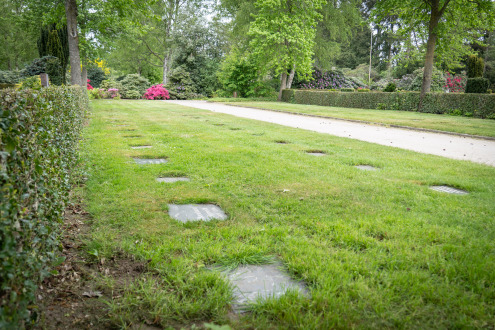 Lawn graves at the Bocholt cemetery