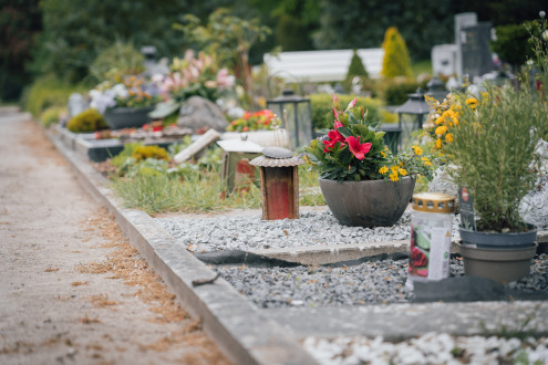 Row graves at the Bocholt cemetery