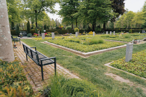 Graves in the resting garden