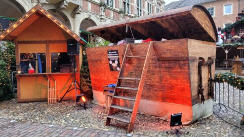 Treasure Chest Campaign- opened chest in front of the Historic City Hall