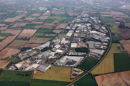 Industrial park from above