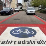 Neue Seite Markierte Fahrradstraße in Bocholt