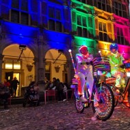 Beleuchtete Fahrräder am Lichtersonntag Beleuchtete Fahrräder am Lichtersonntag