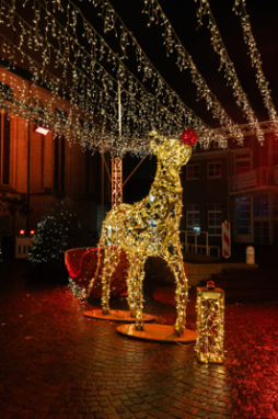 Christmas lighting in Bocholt city centre
