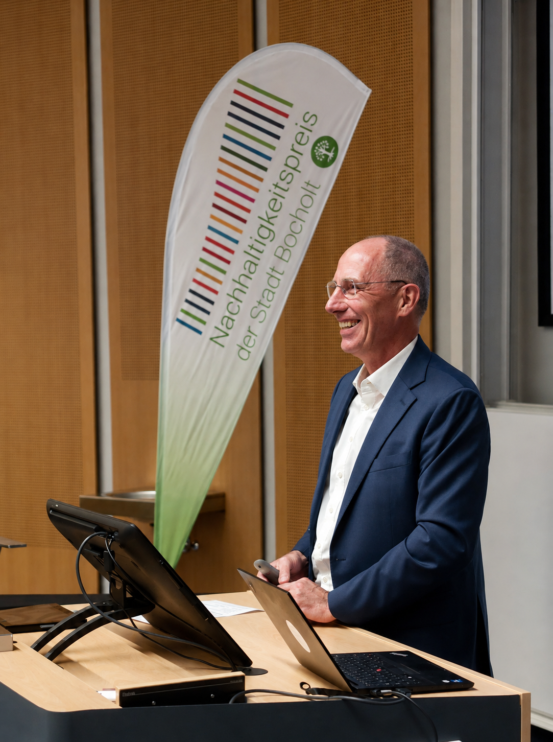 Thomas Ranft gave a keynote speech at the 2026 Sustainability Awards