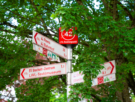 Cycle path network junction