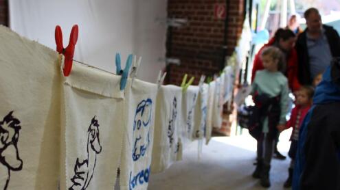 Mouse day at the textile factory