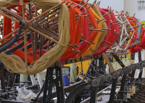 Public guided tour of the spinning mill at the LWL Textile Museum