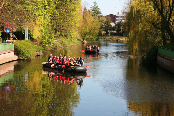 Funboat tours on the Bocholter-Aa