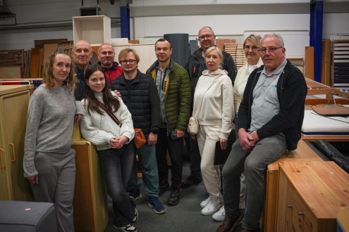 The team at the Bocholt furniture warehouse on Werkstraße