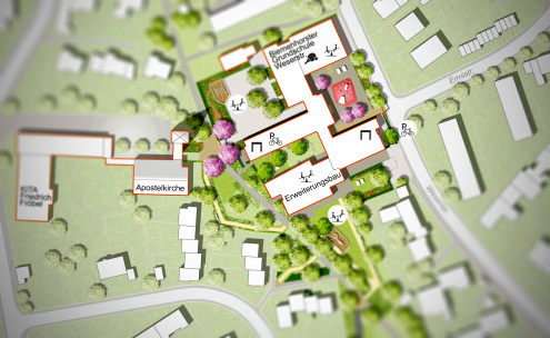 The redesigned areas at Biemenhorst Primary School