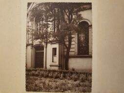 Exterior facade of the Bocholt synagogue 1936 The photo shows the outer façade of the Jewish synagogue on Nobelstrasse as it was captured by an unknown photographer on 6 January 1936.