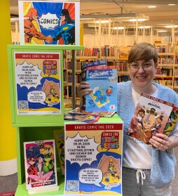  Romina Raske from the children's and youth library team is looking forward to the Free Comic Book Day 