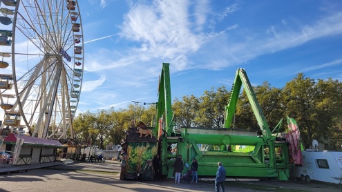 Construction work for the Bocholt funfair