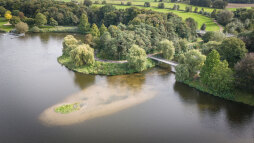 The inlet of the Bocholter Aasee before the disposal work by the waste disposal and service company The inlet of the Bocholter Aasee before the disposal work by the waste disposal and service company