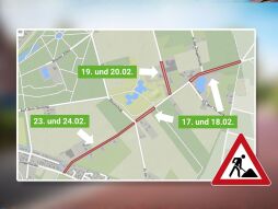  During the work, the affected roads will be closed in stages 