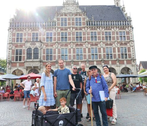 Welcoming new citizens in front of Bocholt's historic town hall