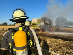  Combine harvester fire 