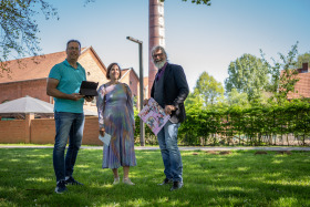 Looking forward to the LWL family festival: (from left) Bruno Wansing, Integration Officer of the City of Bocholt, Dr Britta Bley, Scientific Officer for Education and Mediation and Martin Schmidt, Director of the LWL-Museum Textilwerk.