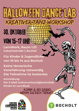 Flyer: Halloween Dance Workshop at LernWerk Flyer: Halloween Dance Workshop at LernWerk