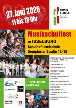 The big music school festival will take place in Isselburg on 27 June 2026 The big music school festival will take place in Isselburg on 27 June 2026