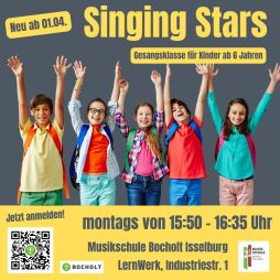 Flyer with compact information about the new singing class Flyer with compact information about the new singing class