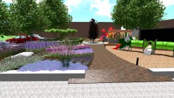 City Garden Liebfrauenplatz 2 Sketch of the planned city garden at Liebfrauenplatz: a place to linger and play.