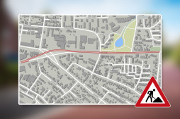  Münsterstraße will be partially narrowed from next week due to pipe-laying works. 