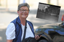 Edelgard Kempkes mit Taube Ihr lustigstes Erlebnis hatte Edelgard Kempkes, als sie im Mai 2019 eine Taube blitzte.