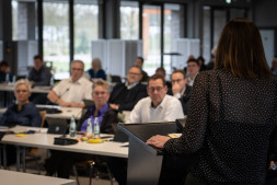  City council meeting in the cafeteria of the Bocholt comprehensive school 