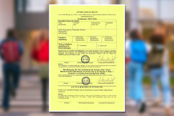 You will receive the yellow registration form together with your half-year report cards You will receive the yellow registration form together with your half-year report cards