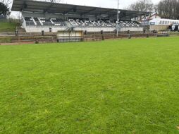 Grass pitch stadium \ The pitch at the \