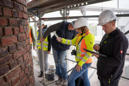 The renovation is intended to ensure the long-term preservation of the chimney The renovation is intended to ensure the long-term preservation of the chimney