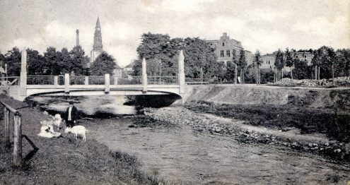 Bridge at Bocholt Westend (historical photo)