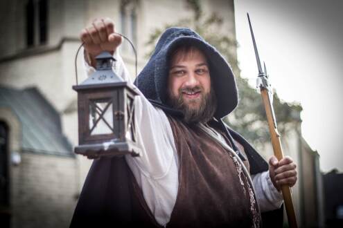 Bocholt night watchman in historical garb