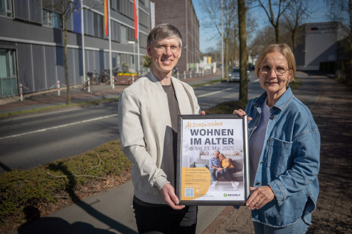Christian Tewiele and Antje Schlütter from the Social Affairs department are looking forward to the campaign week