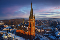St Gudula Kirche Rhede_Luftbild_Winter St Gudula Kirche Rhede_Luftbild_Winter
