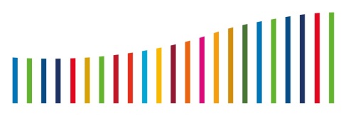 logo nachhaltigkeitspreis grafik Logo des Nachhaltigkeitspreis - 21 Bunte Striche von links nach rechts wellenförmig größer werdend