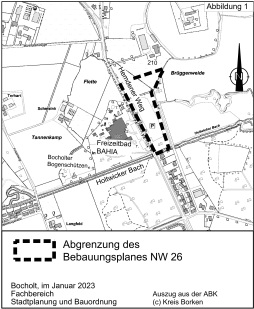  Abgrenzung des Bebauungsplanes NW 26 