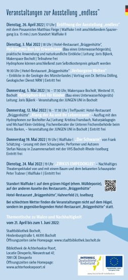 Das Programm zur Ausstellung \ Zur Ausstellung wird es auch ein Begleitprogramm geben.