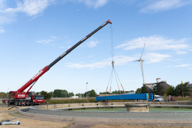Sanierte Räumerbrücke wurde wieder im Klärwerk Bocholt eingesetzt