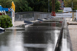 Das Stauwehr an der Königsmühle hat eine neue Klappe Das Stauwehr an der Königsmühle hat eine neue Klappe