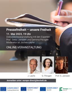  Flyer: Online-Diskussion zur Pressefreiheit 