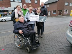  Treffen der Nachfahren von Ursula Friede Bamberger in Bocholt am 10. März 2023 am ehemaligen Standort der Textilfabrik \