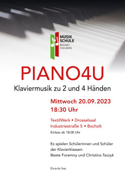  Das Plakat zum Klavierkonzert \