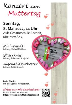 Plakat Muttertagskonzert Musikschule 2022 Plakat Muttertagskonzert Musikschule 2022
