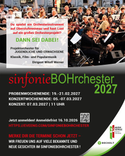 Die Musikschule sucht Musikerinnen und Musiker für ihr Projektorchester Die Musikschule sucht Musikerinnen und Musiker für ihr Projektorchester