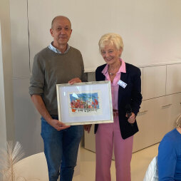 Delegation Seniorenbeirat Mai 2024 2 Agnes Epping, Vorsitzende des Bocholter Seniorenrates, und Marc Voets, Vorsitzender des Seniorenraad aus Belgisch-Bocholt.