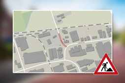 Bauarbeiten 'Am Ries' Aufgrund von Arbeiten an Versorgungsleitungen muss ein Teilabschnitt der Straße 'Am Ries' gesperrt werden.