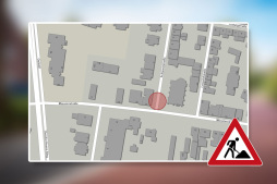 Arbeiten an Wasserleitungen Die Baugrube liegt direkt an der Kreuzung Münsterstraße/Schwartzstraße. Ab dem 2. November ist die Zufahrt zur Schwartzstraße gesperrt.